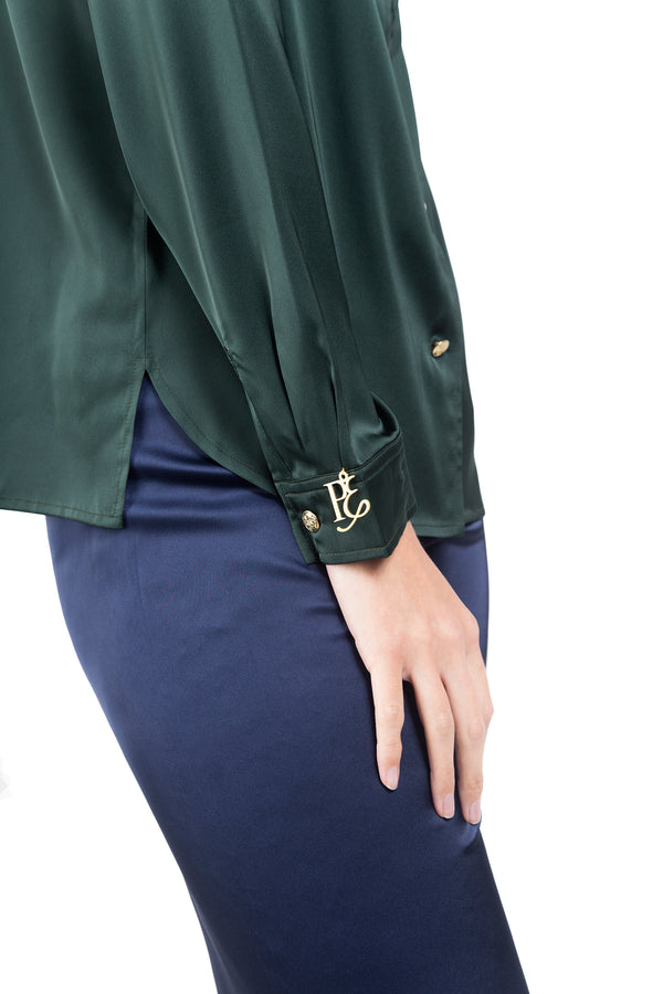 Blusa Pijama Verde Petroleo